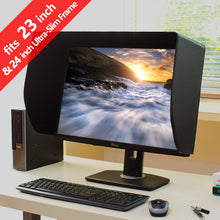 将图片加载到图库查看器，iLooker 23E 23 inch &amp; 24 inch Ultr-Slim Frame LCD LED Monitor Hood Sunshade Sunhood for Dell HP EIZO Viewsonic Philips Samsung
